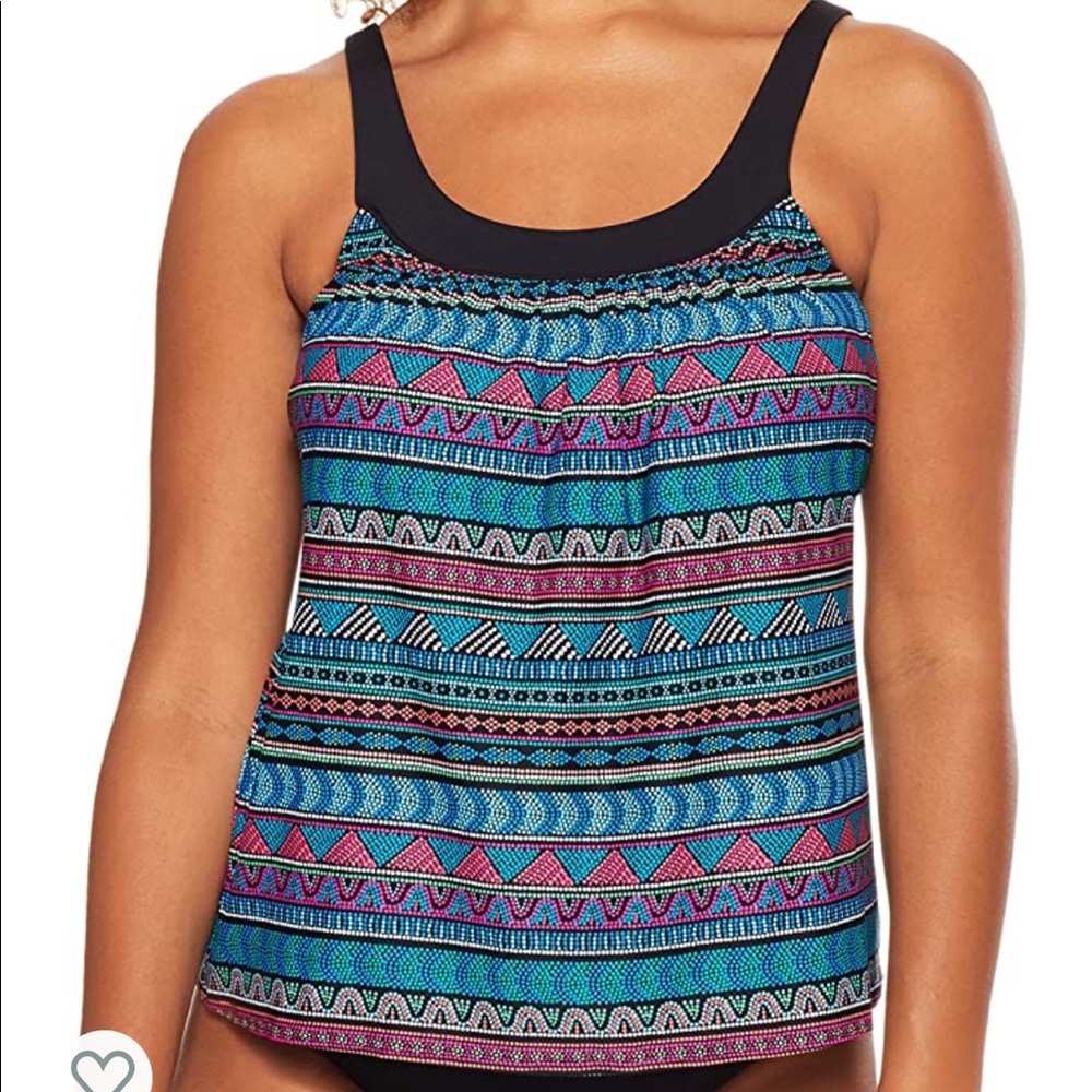 Coco Reef Tankini size 34 D built in bra swim top